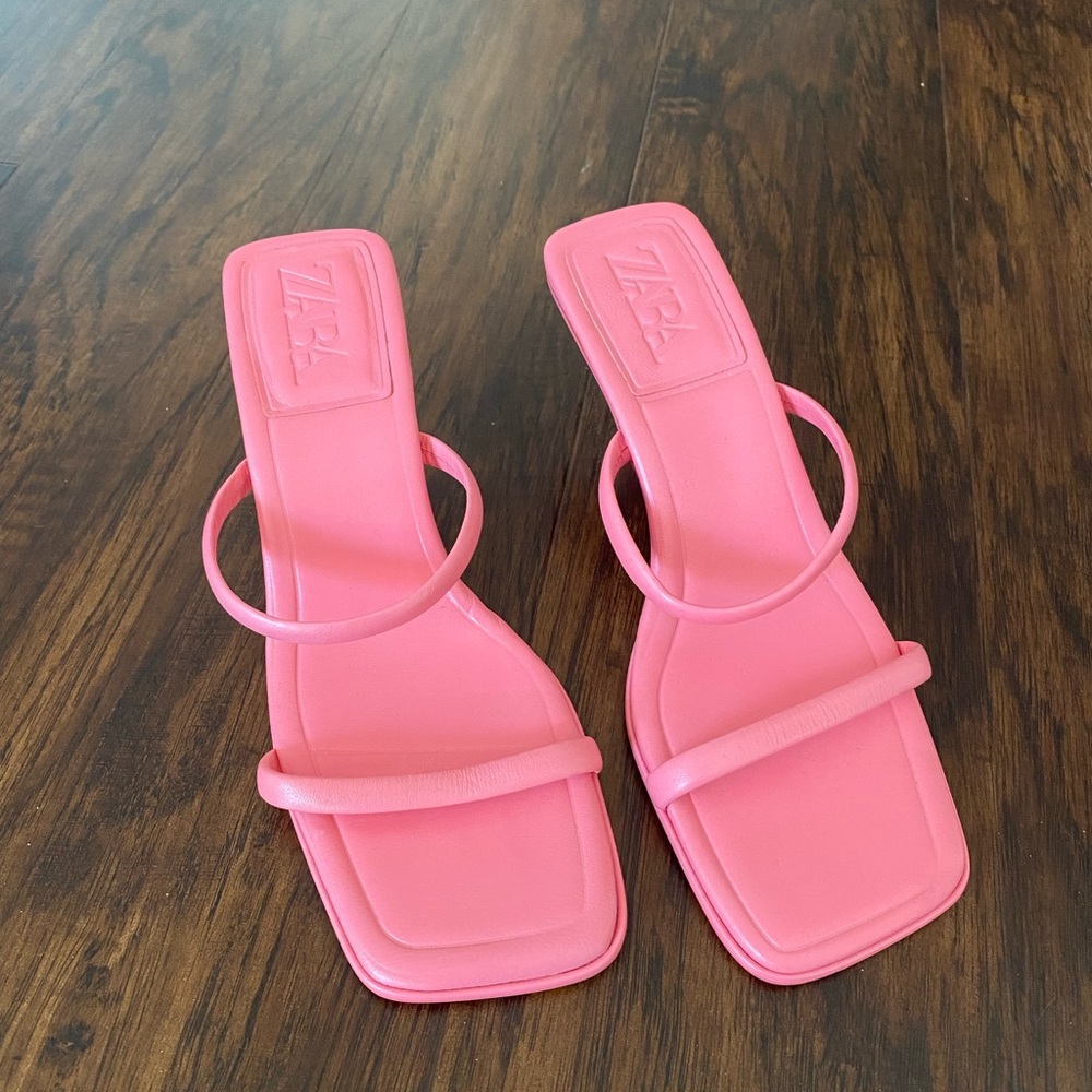 Zara square toe heel